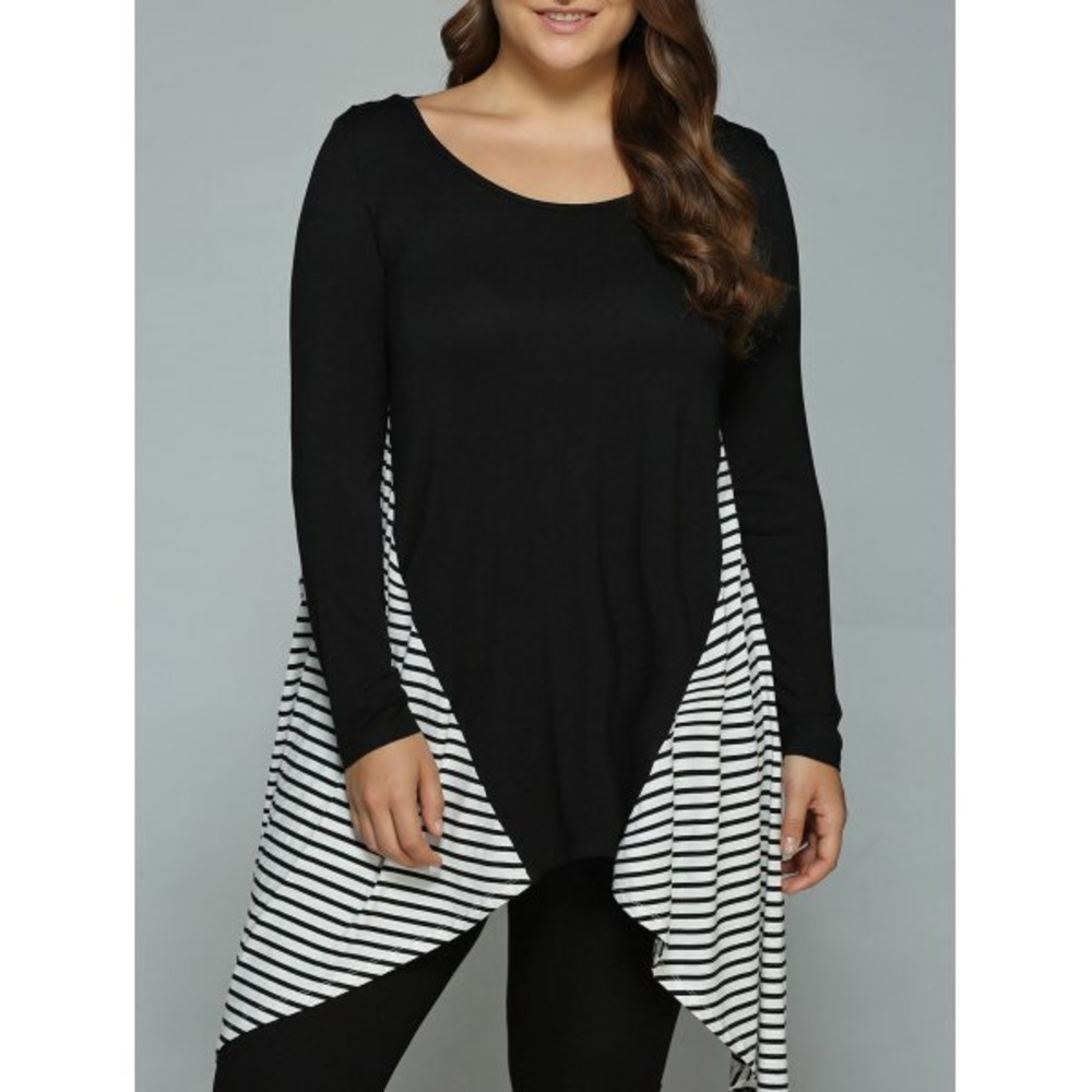 Asymmetrical striped top size 3x